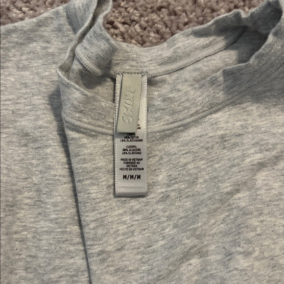SKIMS LONGSLEEVE COTTON JERSEY TEE IN LIGHT HEATHER GREY - Picture 2 of 3